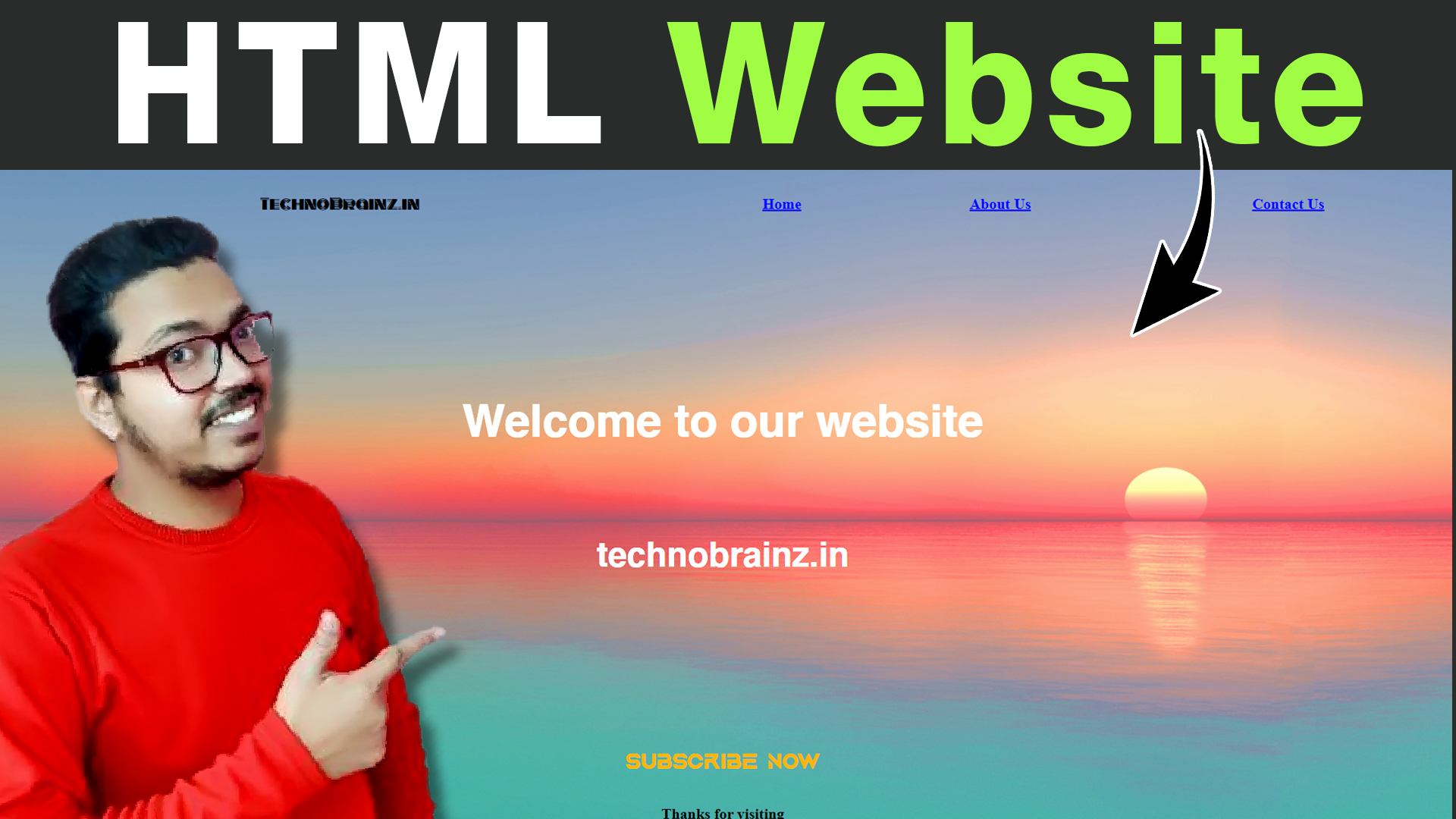 How to create a website using HTML on Notepad Techno Brainz