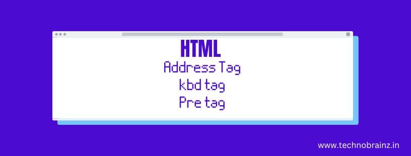 HTML Formatting tags